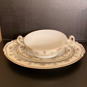 Nortake Chatsworth: 2 Platters and Handled Bowl